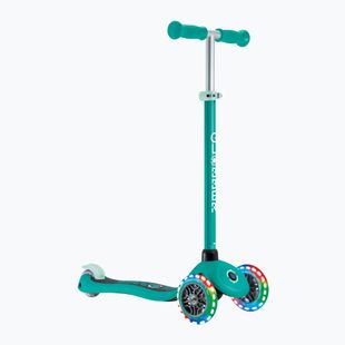 Globber Primo Lights dark emerald green children's tricycle scooter