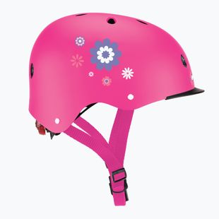 Globber Primo Fantasy deep pink flower children's helmet