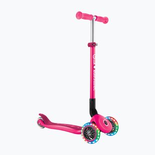Children's three-wheeled scooter Globber Primo Foldable Lights fuchsia