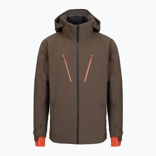 Men's ski jacket Descente Caden shoulder brown