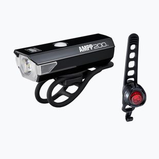 CatEye cycle light set AMPP 200 HL-EL042RC / ORB-RC TL-LD160RC black