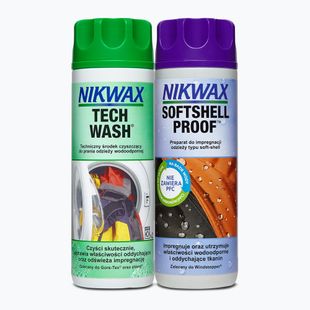 Nikwax Tech Wash + SoftShell Proof 2 x 300 ml Clothing Care Kit