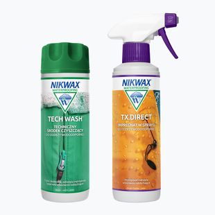 Nikwax Tech Wash + TX.Direct Spray-On rainwear care kit 2 x 300 ml