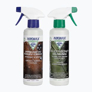 Nikwax Footwear Cleaning Gel+ Nubuck and Velour Care Kit 2 x 300ml