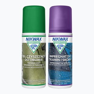 Nikwax Footwear Cleaning Gel + Fabric & Leather Kit 2 x 125ml