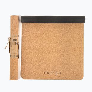 Yoga mat Myga Cork/Rubber 2 mm brown