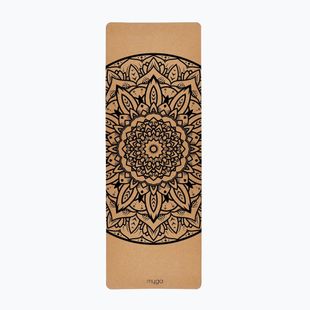 Yoga mat Myga Mandala XL 6 mm brown