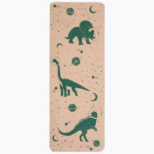 Yoga mat Myga Dino 3 mm beige