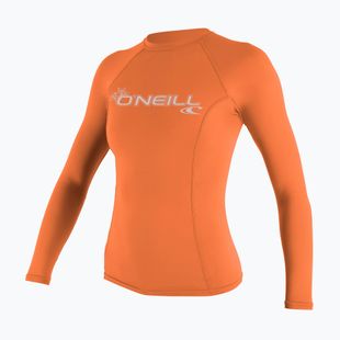 Women's swimming longsleeve O'Neill Basic Skins LS Rash Guard light grapefruit