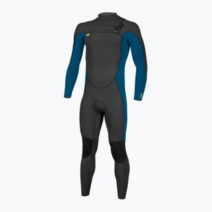 O'Neill Youth Ninja 4/3 Chest Zip Full black/ ultrablue/ dayglo children's wetsuit