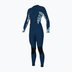 Women's O'Neill Bahia 3/2 Back Zip Full Frnavy/crisflor/crisflor Wetsuit