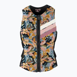O'Neill Girls Slasher Comp demi floral/black children's safety waistcoat