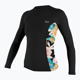 Women's swimming longsleeve O'Neill Side Print Rash Guard black/mikah floral