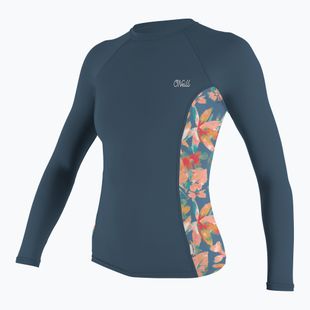 Women's swimming longsleeve O'Neill Side Print Rash Guard copen blue/painted tropics