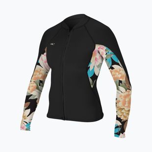 Women's neoprene jacket O'Neill Bahia 1/0.5 mm Full-Zip Jacket black/mikah floral/black