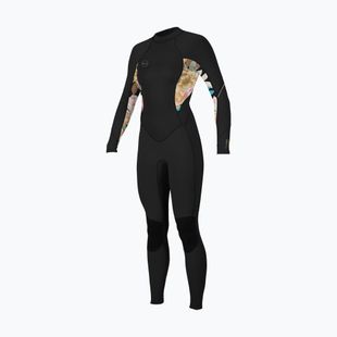 O'Neill Bahia 3/2 Back Zip Full black/mikah floral/black women's wetsuit