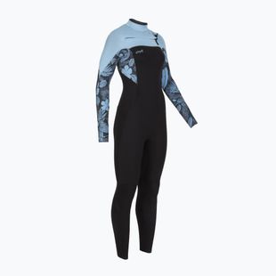 Women's swimming wetsuit O'Neill Epic 5/4 mm Chest Zip Full black/stormy palm/faded denim