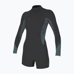Women's wetsuit O'Neill Bahia 2/1 mm Back Zip Spring tempered steel/shaded island sky