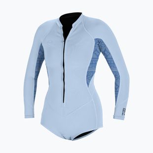 Women's wetsuit O'Neill Bahia 2/1 mm Front Zip Short Spring chambray blue/surf abstract