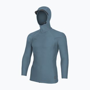 Men's swimming longsleeve O'Neill Hyperfreak Skins Rash Guard Hooded blue fusion/blue fusion