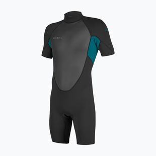 Men's swimming wetsuit O'Neill Reactor-2 2mm Back Zip SS Spring HJ5 black/tide pool