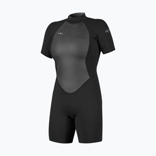 Women's swimming wetsuit O'Neill Reactor-2 2mm Back Zip SS Spring IS7 black/black