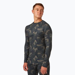 Men's Surfanic Bodyfit Limited Edition Crew Neck thermoactive longsleeve forest geo camo