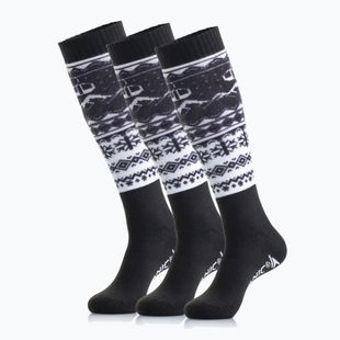 Ski socks Surfanic Pro Tech 3 pak Fairisle black