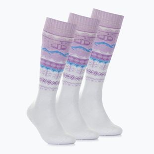 Ski socks Surfanic Pro Tech Fairisle 3 pak ice lilac