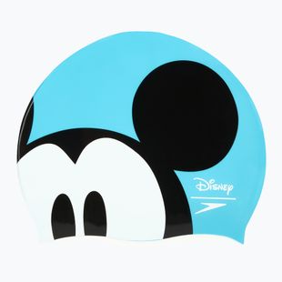 Speedo Slogan Print blue/black children's swimming cap