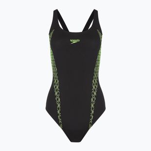 Women's one-piece swimsuit Speedo Panel Muscleback black/green