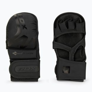 RDX T15 Noir Hybrid matte black grappling gloves
