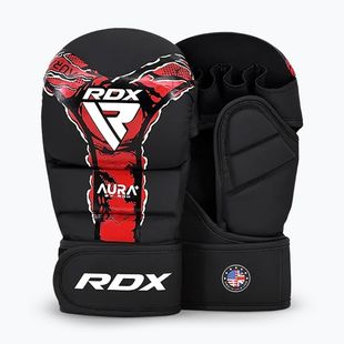 MMA gloves RDX Grappling Shooter New Aura F17 black/red