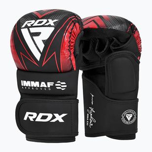 Grappling gloves RDX IMMAF Approved Shooted Grappling red