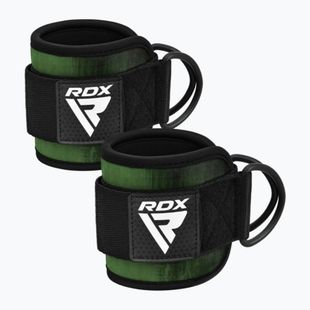 RDX A4 Ankle Hook Straps For Gym Cable Machine army green