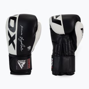 RDX REX F4 white and black boxing gloves BGR-F4B-10OZ