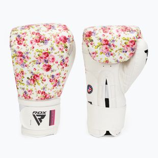 RDX FL-6 white and pink boxing gloves BGR-FL6W