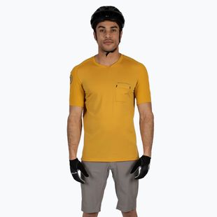 Men's Endura GV500 Foyle Tech mustard cycling jersey