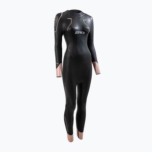 Women's ZONE3 Vision black/rose pink/gun metal wetsuit