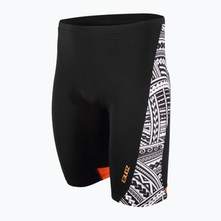 Men's swimming jammers ZONE3 Kona Speed Jammer tribal print/black/white/orange