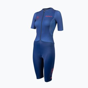 Women's triathlon suit ZONE3 Aeroforce X II SS Trisuit navy