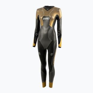 Women's triathlon wetsuit Zone3 Vanquish-X - Limited Edition 5 mm gummetal/gold