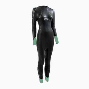 Women's wetsuit ZONE3 Vision black/eucalyptus green