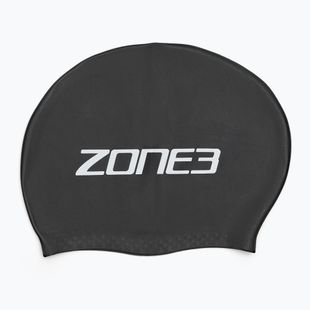 ZONE3 Long Hair black swimming cap