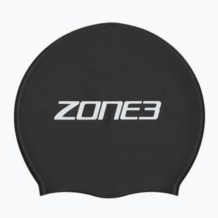 ZONE3 Extra Long Hair black swimming cap