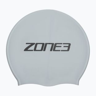 ZONE3 Extra Long Hair silver swimming cap