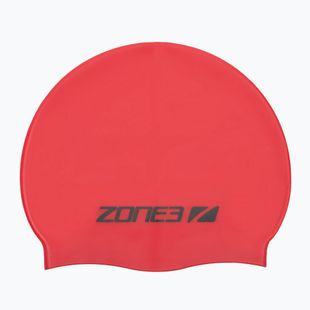 ZONE3 Silicone Swim Cap red swimming cap