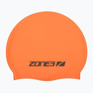 ZONE3 Silicone Swim cap hi-vis orange swimming cap