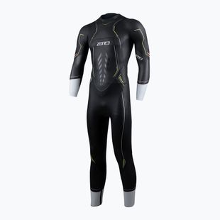 Men's triathlon wetsuit ZONE3 Aspire black/chalk
