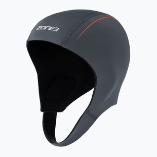 Neoprene swim cap ZONE3 Active-Flex Swim grey/orange